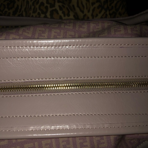 Fendi Zucca large bag pink / Lavender Classic Leather canvas gold hardware - Picture 9 of 16